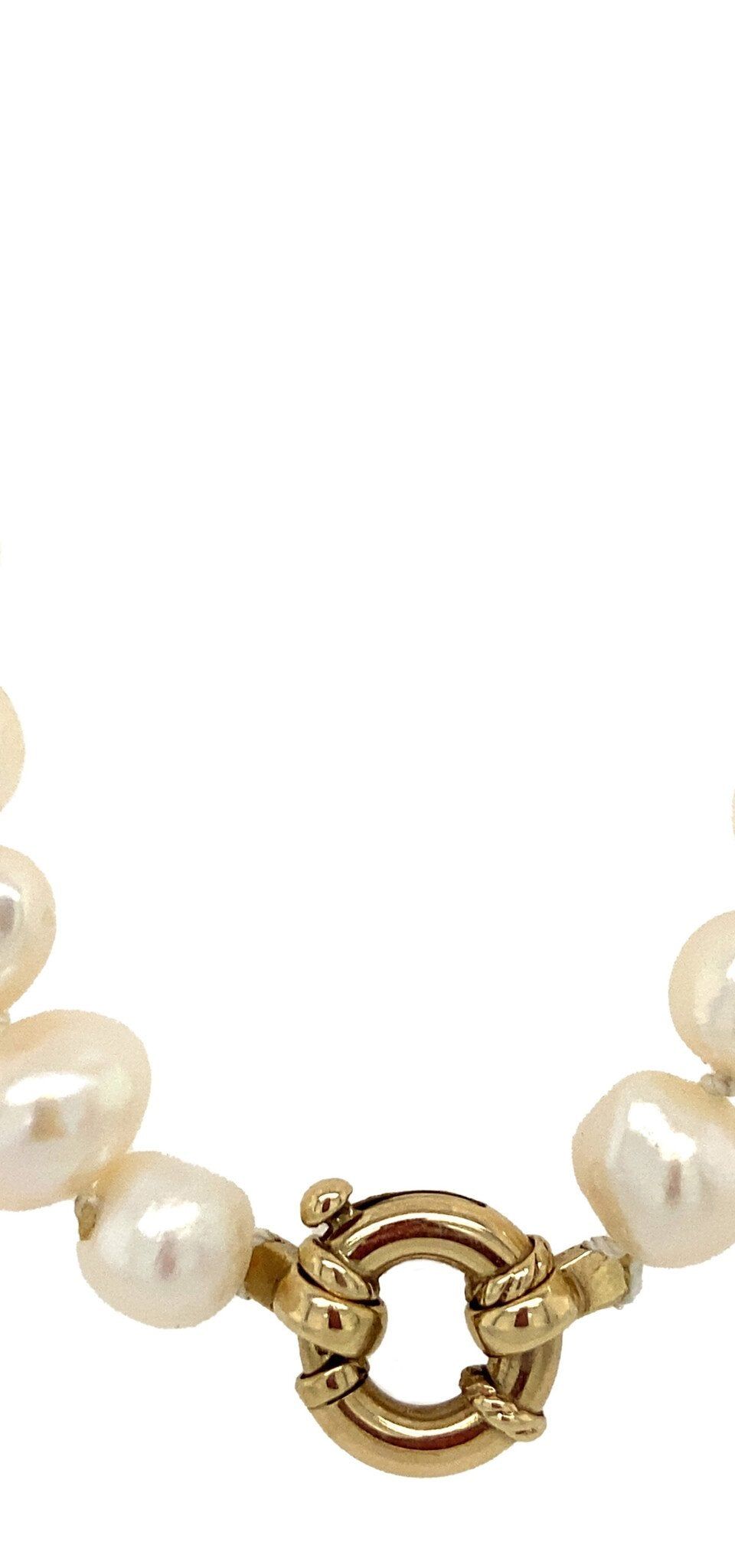 Vintage Pearl Necklace with 14K Gold Clasp 47 cm
